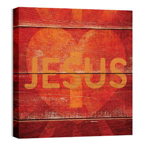 Mod Jesus Heart 24 x 24 Canvas Prints