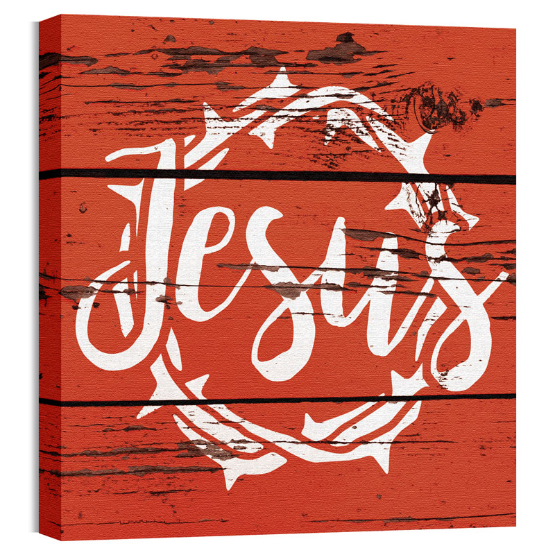 Wall Art, Easter, Mod Jesus Red, 24 x 24
