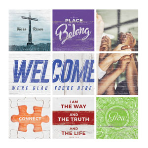 Mod Welcome Belong Set 24 x 24 Canvas Prints