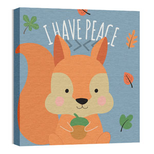 Woodland Friends Squirrel 24 x 24 Canvas Prints