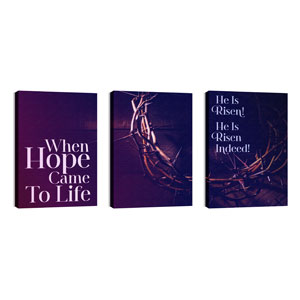 Hope Came to Life Triptych 24in x 36in Canvas Prints