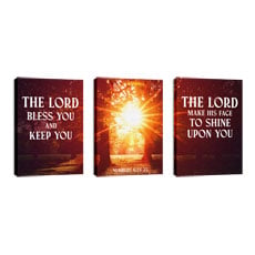 Shining Light Numbers 6:24-25 Triptych 