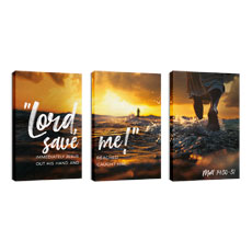 Scripture Prints Matthew 14:30-31 Triptych 