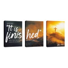 Scripture Prints John 19:30 Triptych 