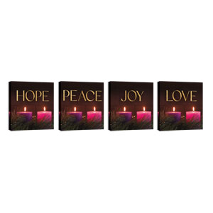 Celebrate Advent Candles Set 24 x 24 Canvas Prints