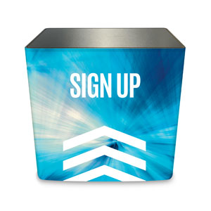 Chevron Blue Sign Up Counter Sleeve Large Rectangle