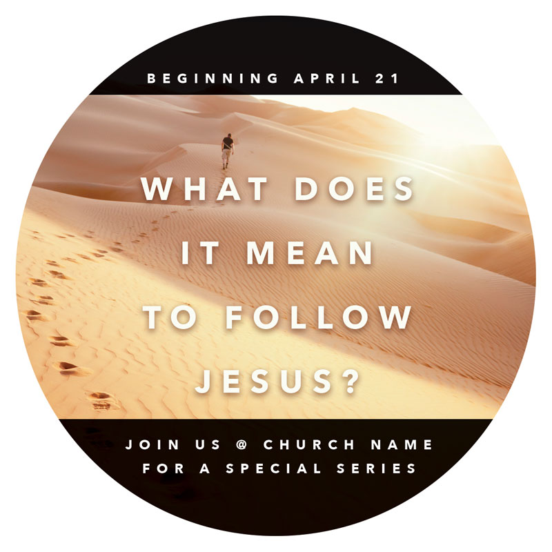 InviteCards, Following Jesus Sand Dunes, 4 Circle