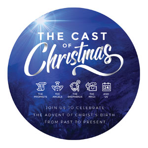 The Cast of Christmas Circle InviteCards 