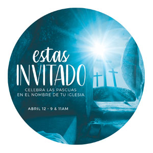 Blue Tomb Spanish Circle InviteCards 