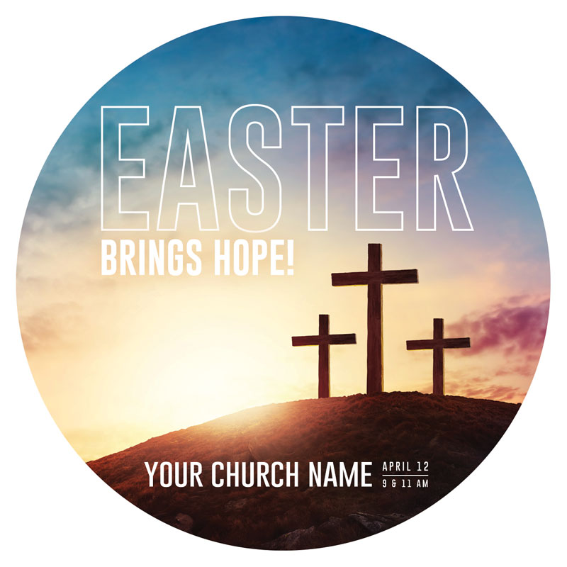 InviteCards, Easter, Easter Hope Outline, 4 Circle