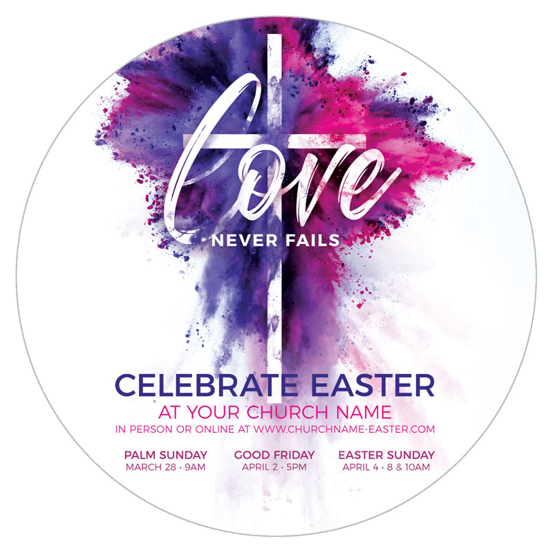 InviteCards, Easter, Love Never Fails, 4 Circle