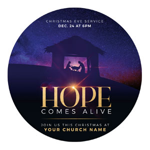 Hope Comes Alive Manger Circle InviteCards 