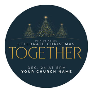 Celebrate Christmas Together Circle InviteCards 
