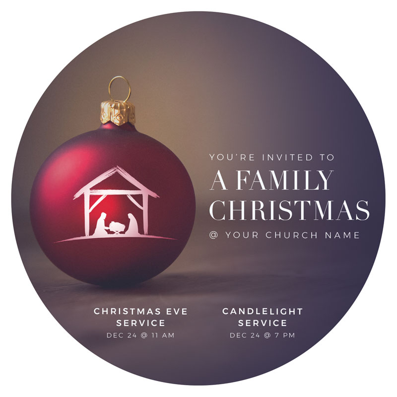 InviteCards, Christmas, You're Invited Family Christmas, 4 Circle