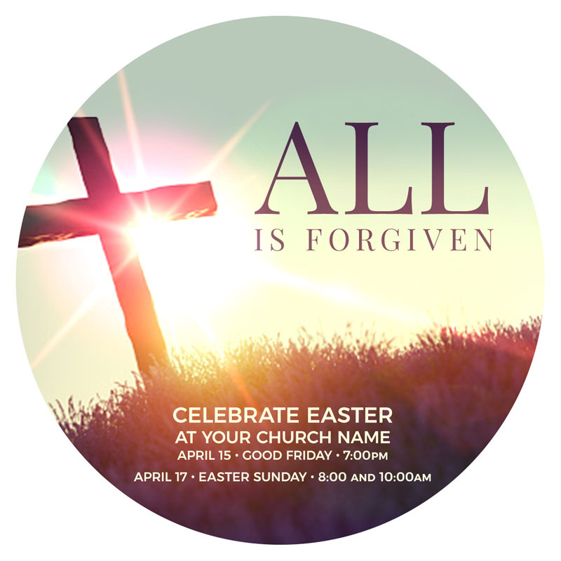 InviteCards, Easter, All Is Forgiven, 4 Circle