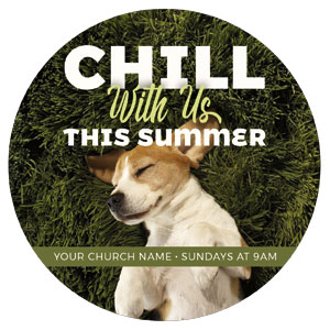 Chill With Us Dog Circle InviteCards 
