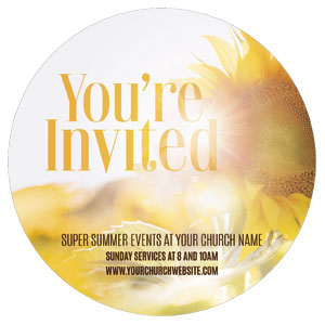 You're Invited Sunflower Circle InviteCards 