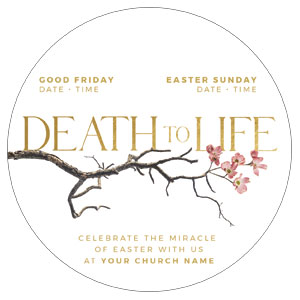 Death To Life Blossom Circle InviteCards 