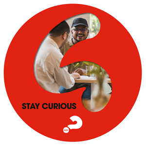 Alpha Stay Curious People Circle InviteCards 