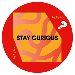 Alpha Stay Curious Circle InviteCards 