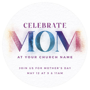 Celebrate Mom Powder Circle InviteCards 