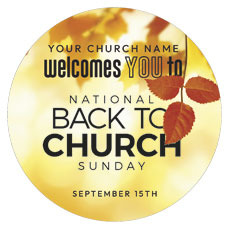 Back to Church Welcomes You Orange Leaves 