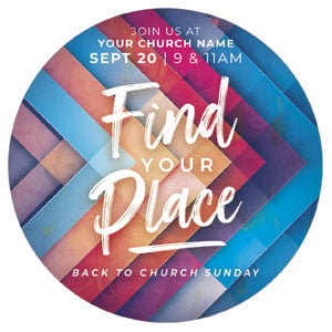 BTCS Find Your Place Chevron Circle InviteCards 