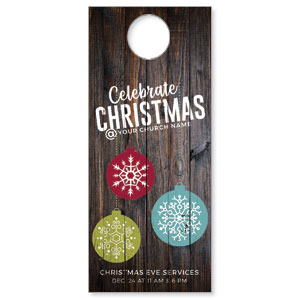 Dark Wood Christmas Ornaments DoorHangers