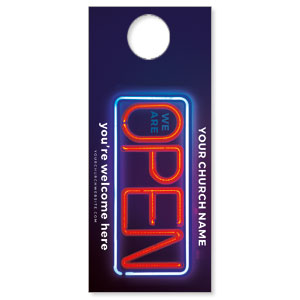 Open Neon DoorHangers