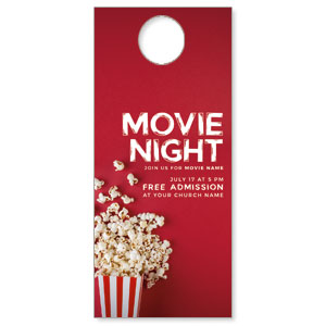 Movie Night Popcorn DoorHangers