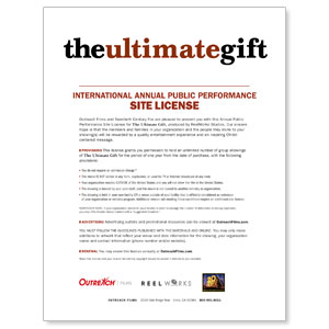 The Ultimate Gift International License DVD License International