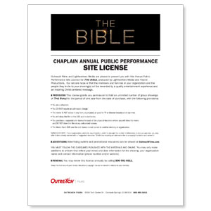 The Bible Miniseries Chaplain License DVD License