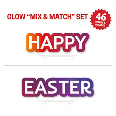 Glow Messages Happy Easter Pair 