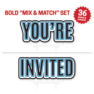 Bold Messages You're Invited Pair Die Cut Yard Sign