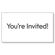 Black Text You're Invited 