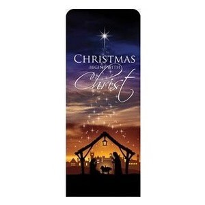 Christmas Begins Christ 2'7" x 6'7" Sleeve Banners