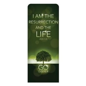 Deeper Roots Jn 11:25 2'7" x 6'7" Sleeve Banners