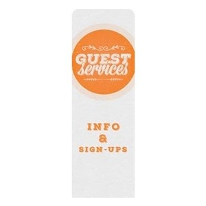 Guest Circles Service Orange  2' x 6' Sleeve Banner