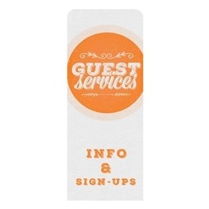 Guest Circles Service Orange  2'7" x 6'7" Sleeve Banners