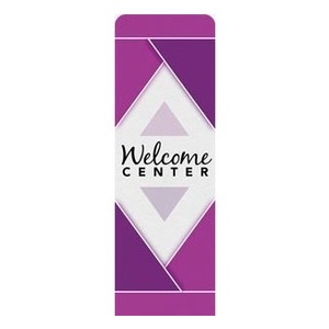 Welcome Diamond Purple 2' x 6' Sleeve Banner