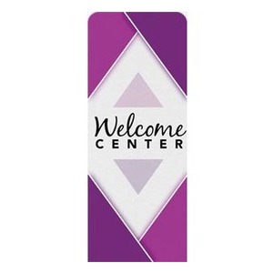 Welcome Diamond Purple 2'7" x 6'7" Sleeve Banners