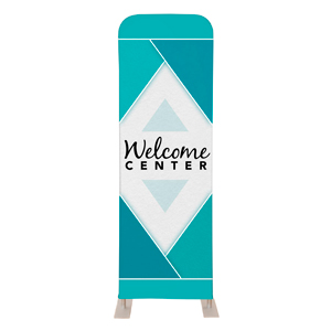 Welcome Diamond Blue 2' x 6' Sleeve Banner