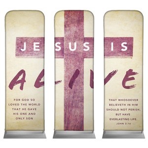 Alive Triptych  2' x 6' Sleeve Banner