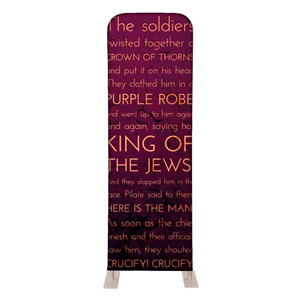 Holy Words Crucifixion 2' x 6' Sleeve Banner