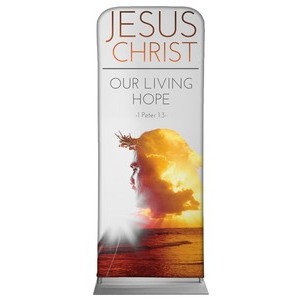 Jesus Christ Living Hope 2'7" x 6'7" Sleeve Banners