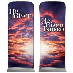 Risen Indeed Pair 2'7" x 6'7" Sleeve Banners