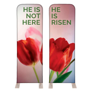 Risen Tulips Pair 2' x 6' Sleeve Banner