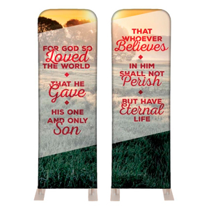 Whoever Believes Pair 2' x 6' Sleeve Banner