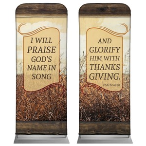 Psalm 69:30 Wheat 2'7" x 6'7" Sleeve Banners