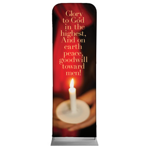 Glory to God Candle 2' x 6' Sleeve Banner